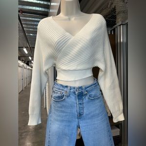 12th Tribe cream off the shoulder sweater XS